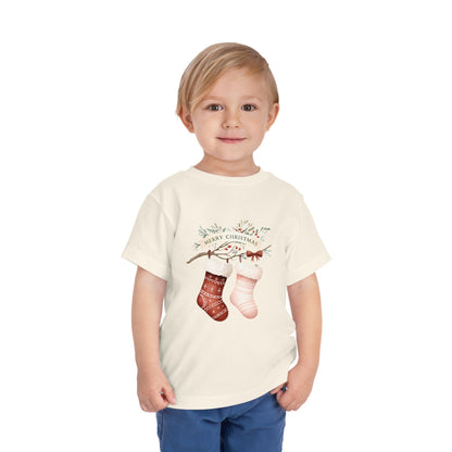Toddler Christmas Tee with Festive Stockings, Holiday Shirt, Kids Christmas Outfit, Merry Christmas Top, Toddler Holiday Apparel, Gift [...]