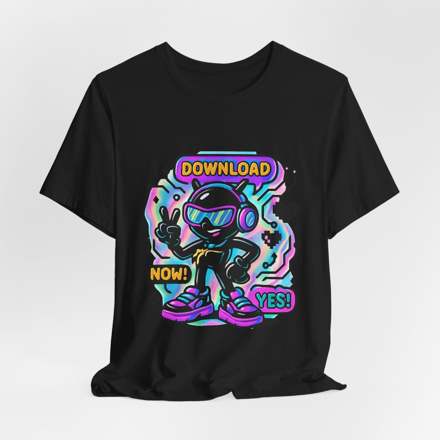Download Now! Retro Gamer Alien T-Shirt — Neon Vaporwave Gaming Tee