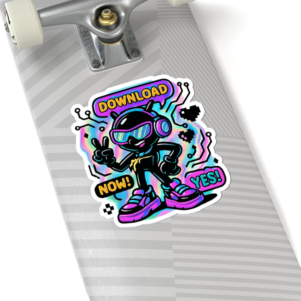 Download Now! Cyber Mascot Kiss-Cut Sticker