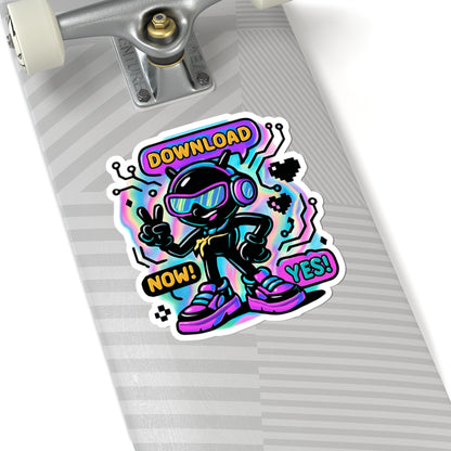 Download Now! Cyber Mascot Kiss-Cut Sticker