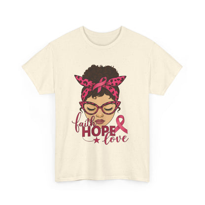 Hope, Faith, Love: Breast Cancer Awareness Tee