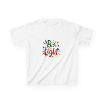 Be the Light - Watercolor Dinosaur Christmas Kids Tee