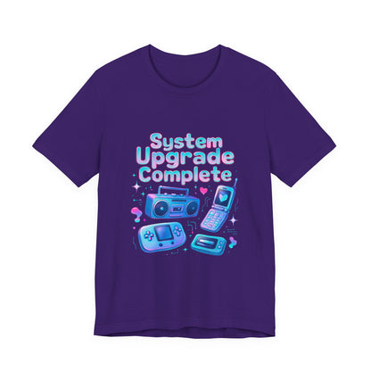 System Upgrade Complete Retro Gaming Tee — Cute Pastel Gameboy & Console Design