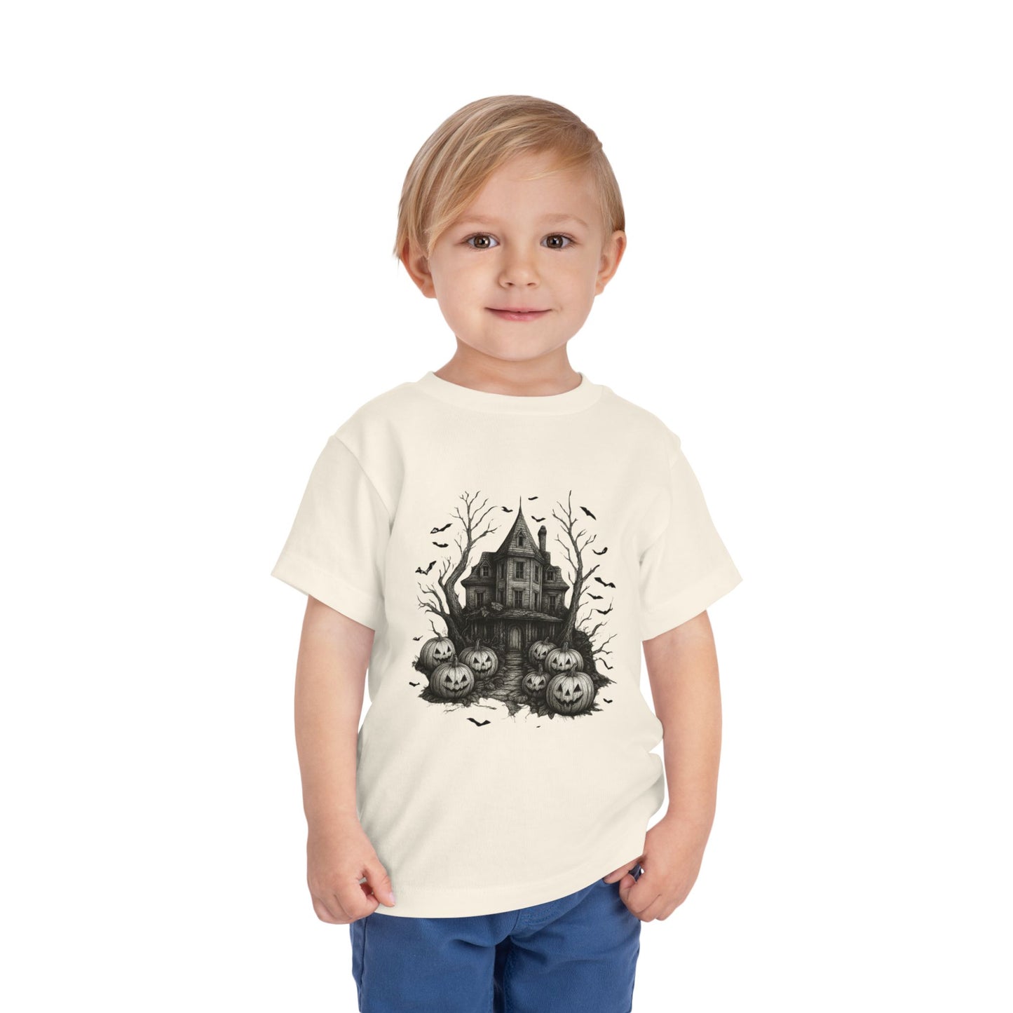 Spooky Halloween House Toddler Christmas Tee