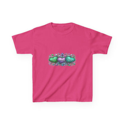 Live Laugh Love Dinosaur Heart Kids Christmas Tee