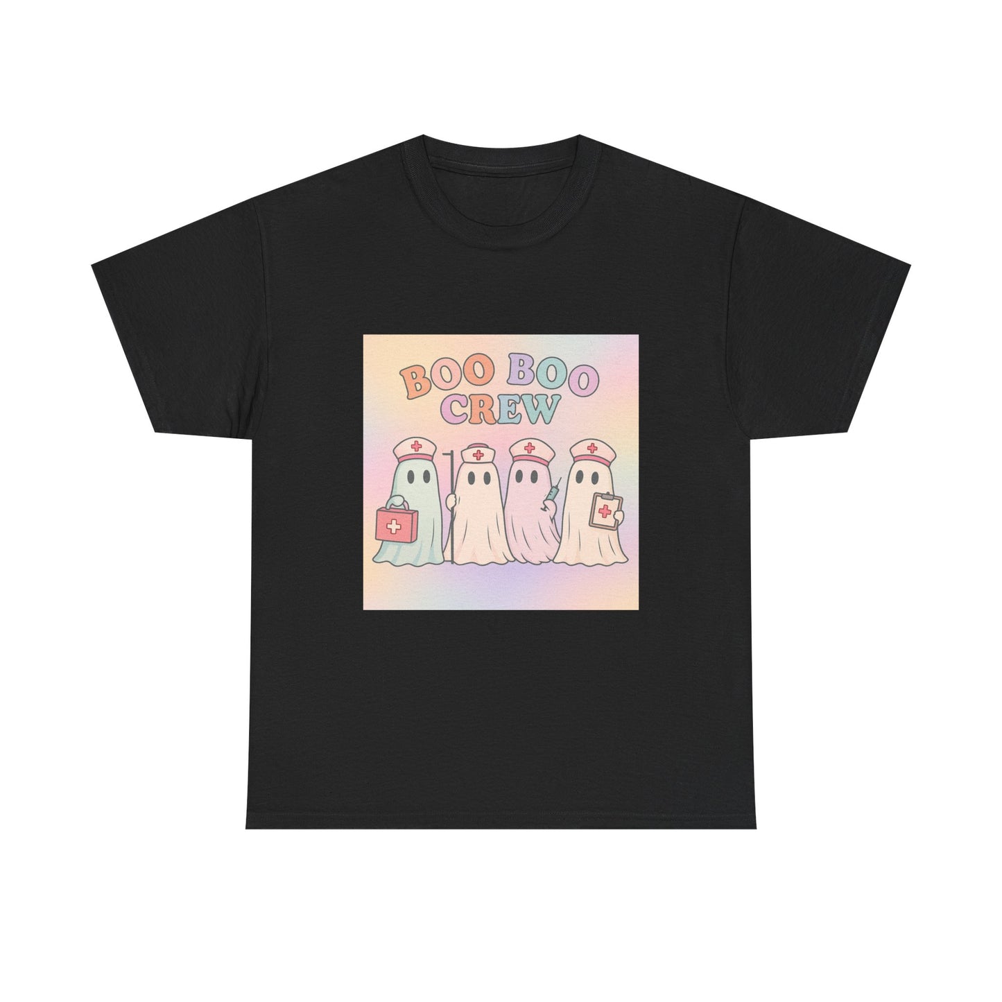 Boo Boo Crew Nurse Ghost T-Shirt – Cute Pastel Halloween Medical Tee