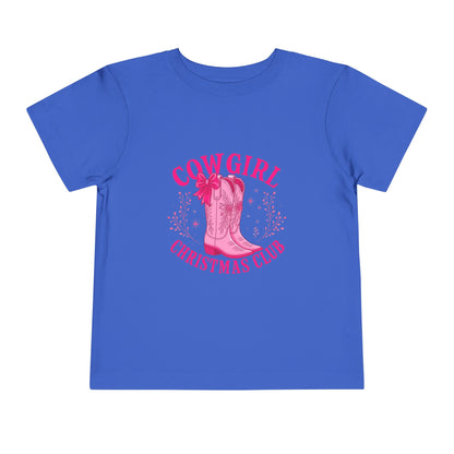 Cowgirl Christmas Club Tee - Pink Retro Holiday Shirt