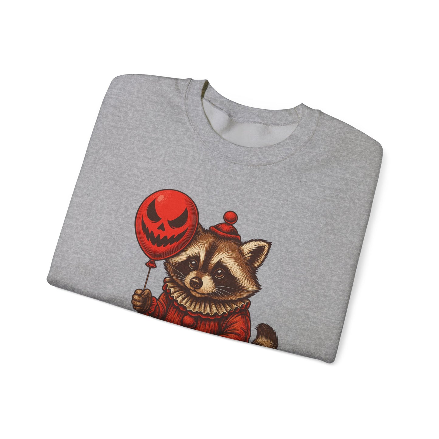 Creepy Clown Raccoon Halloween Sweatshirt