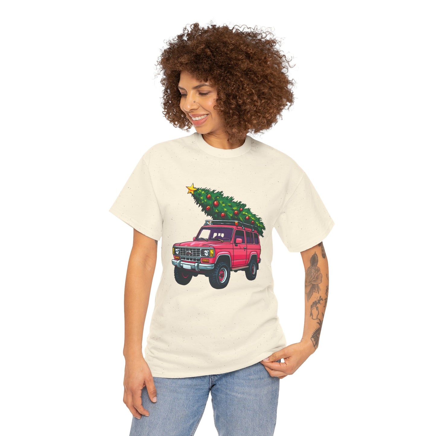 Pink SUV Christmas Tree Tee
