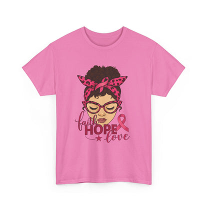 Hope, Faith, Love: Breast Cancer Awareness Tee
