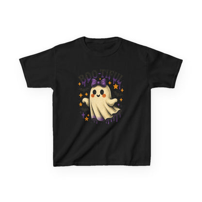Boo-tiful Ghost Halloween Tee - Kids' Retro Graphic