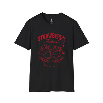 Strawberry Festival Unisex T-Shirt, Vintage Berry Tee, Local Produce Shirt, Farmhouse Fashion, Summer Celebration Wear