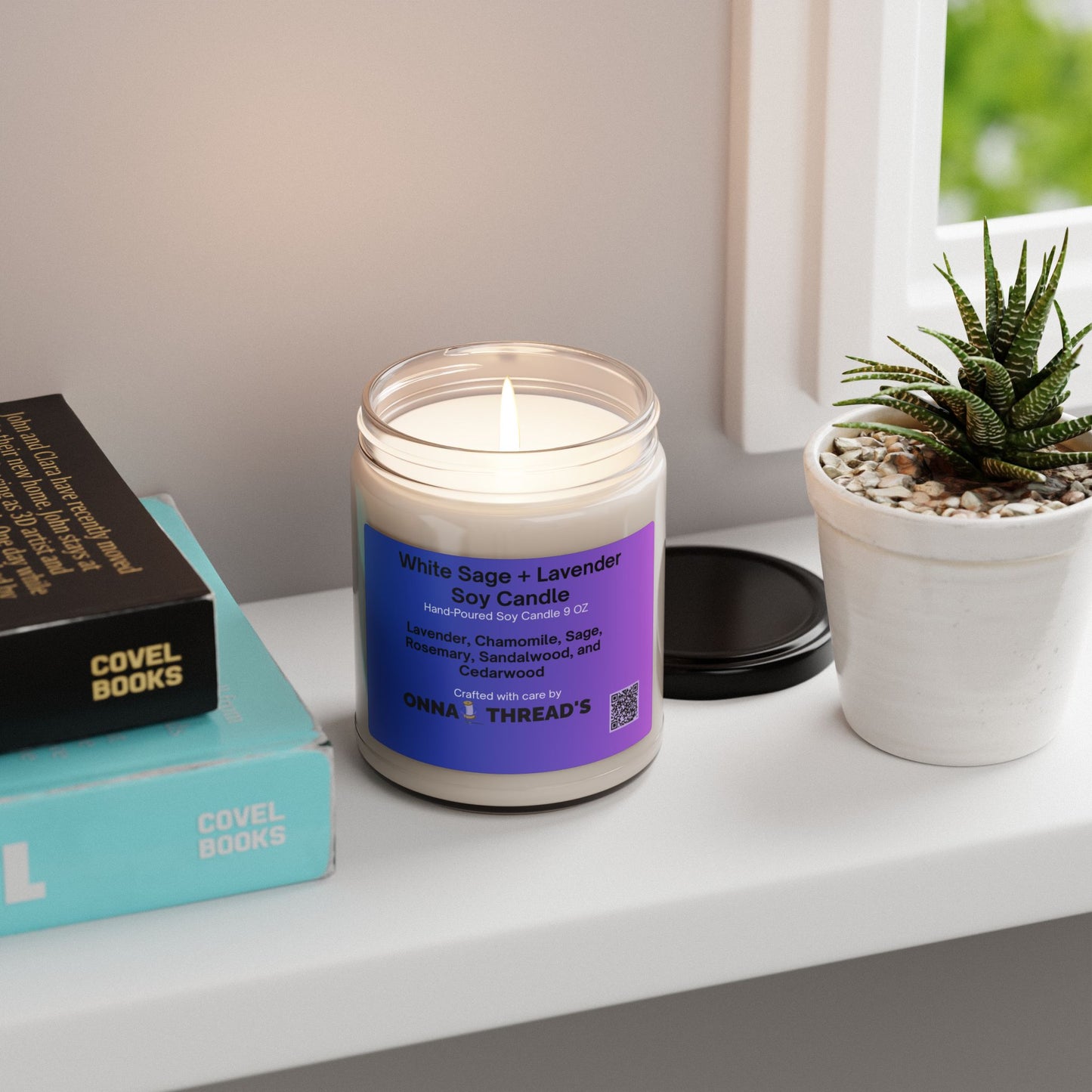 Relaxing Aromatherapy Candle - White Sage & Lavender, Peaceful Home Fragrance, Natural Gift for Self-Care, Wellness, Spa Day, or [...]