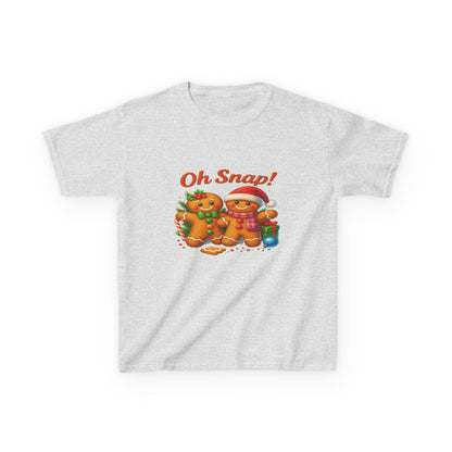 Oh Snap! Gingerbread Dino Christmas Kids Tee