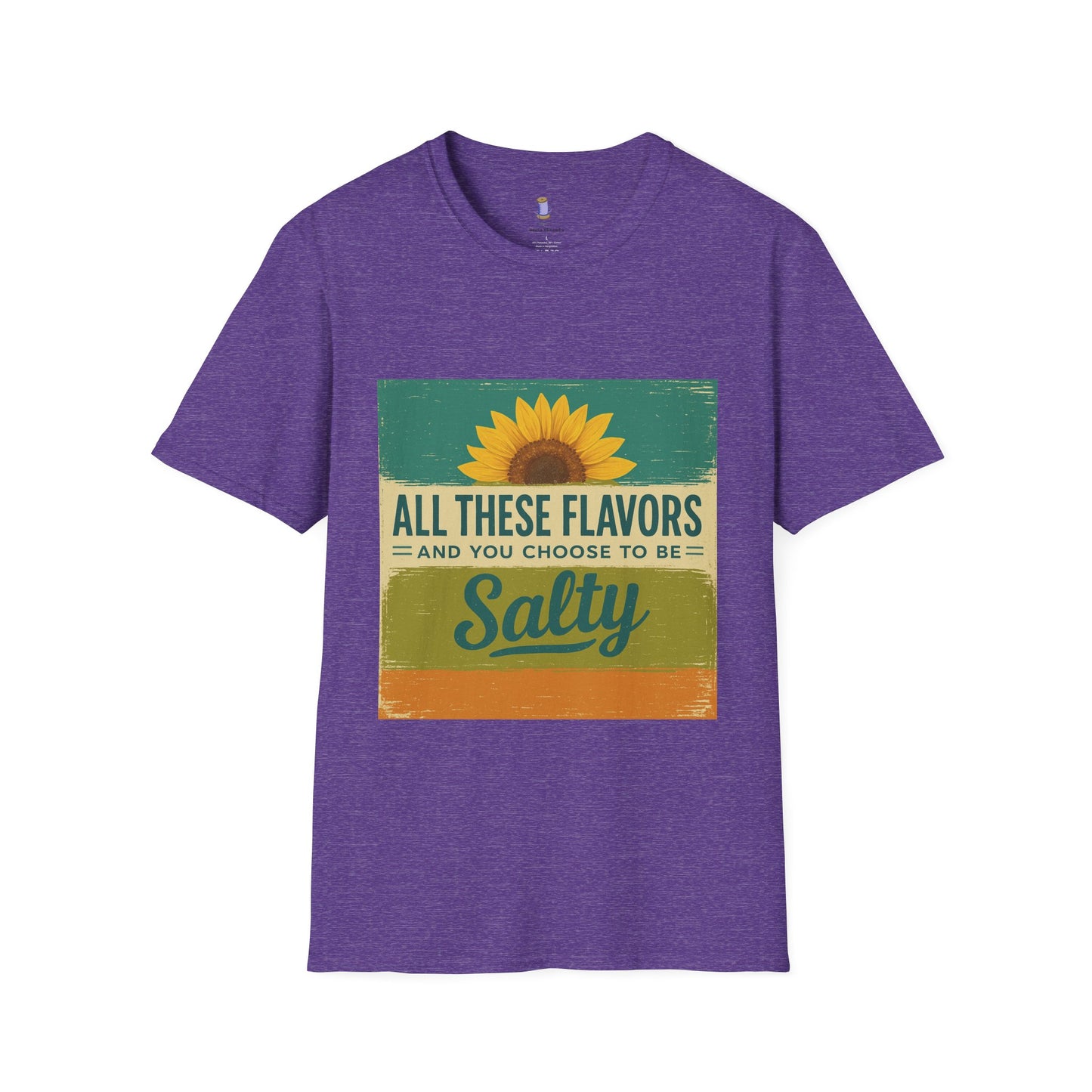 Sunflower Salty T-Shirt: Unisex Softstyle Tee for Sunshine Lovers, Casual Wear, Birthday Gift, Summer Vibes, Relaxed Style