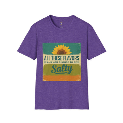 Sunflower Salty T-Shirt: Unisex Softstyle Tee for Sunshine Lovers, Casual Wear, Birthday Gift, Summer Vibes, Relaxed Style