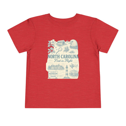 Toddler Tee - NC Landmarks Vintage First in Flight Design