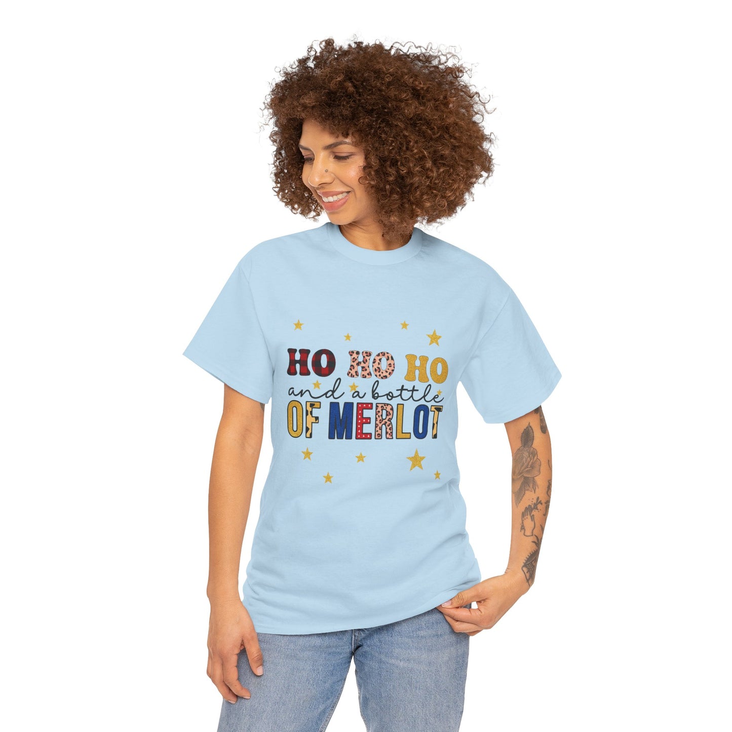 HO HO HO & Merlot Christmas Tee