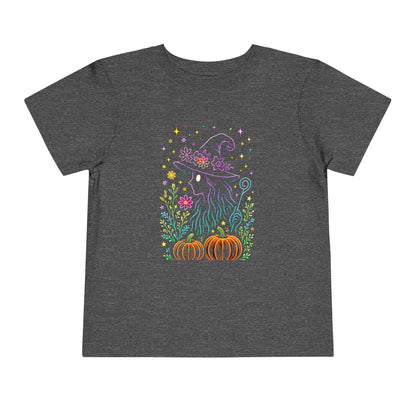 Toddler Halloween Tee - Witch Silhouette Floral Design