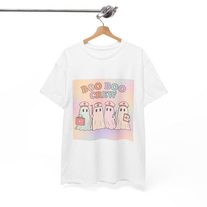 Boo Boo Crew Nurse Ghost T-Shirt – Cute Pastel Halloween Medical Tee