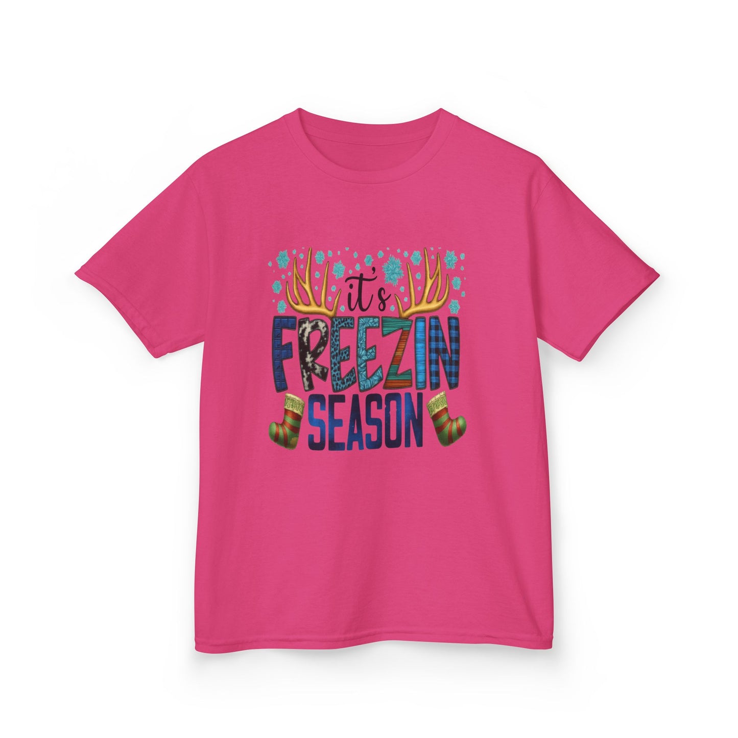 It's FREEZIN' Season Dinosaur Kids Tee - Xmas Gift