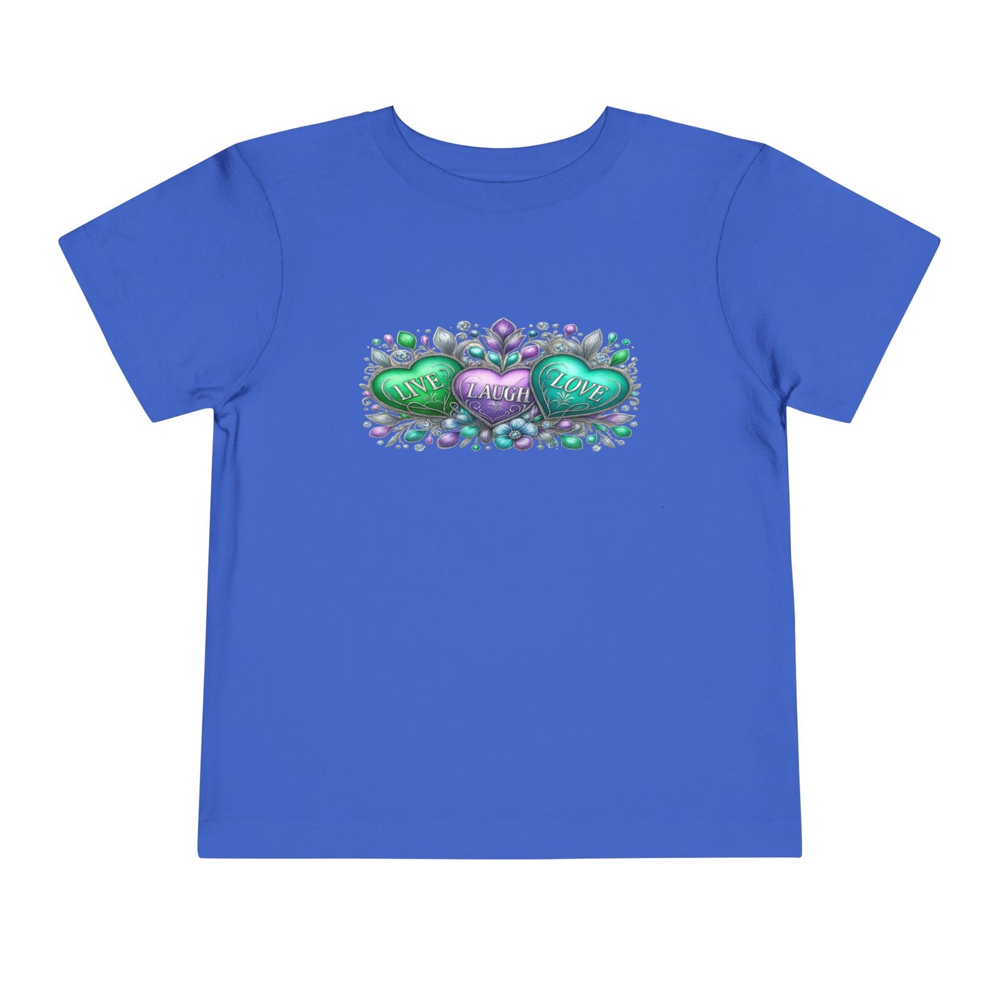 Toddler Tee Live Laugh Love Floral Design