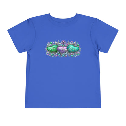 Toddler Tee Live Laugh Love Floral Design