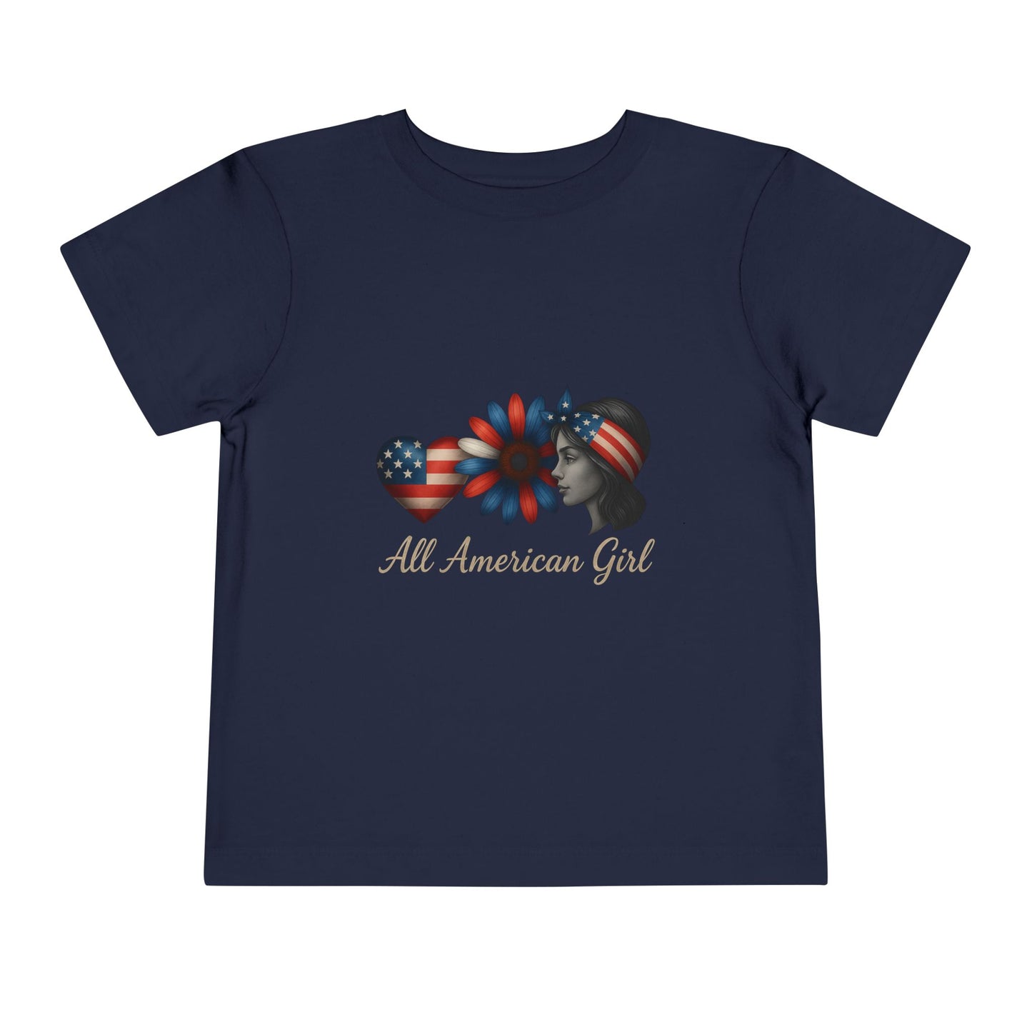 All American Girl Heart & Flower Tee