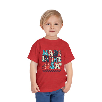 Toddler Tee Vintage Made in USA Retro Smiley Peace Sign Star Design