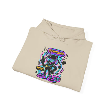 Psychedelic Alien Skate Hoodie — "Down Lord" Neon Graphic Pullover
