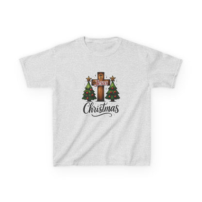 Jesus & Christmas Dino Tee - Christian Kids Christmas Shirt