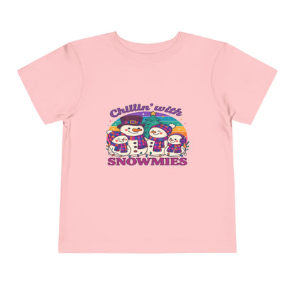 Chillin' with Snowmies Toddler Christmas Tee