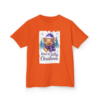 Jolly Pig Christmas Tee - Kids Holiday Shirt
