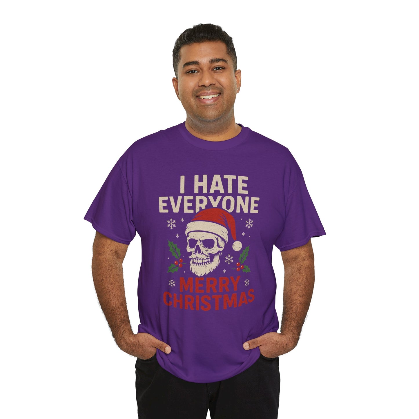 Grumpy Santa Skull Christmas Tee
