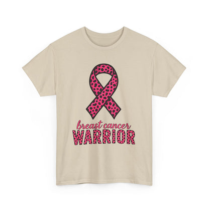 Pink Leopard Ribbon Breast Cancer Awareness Tee