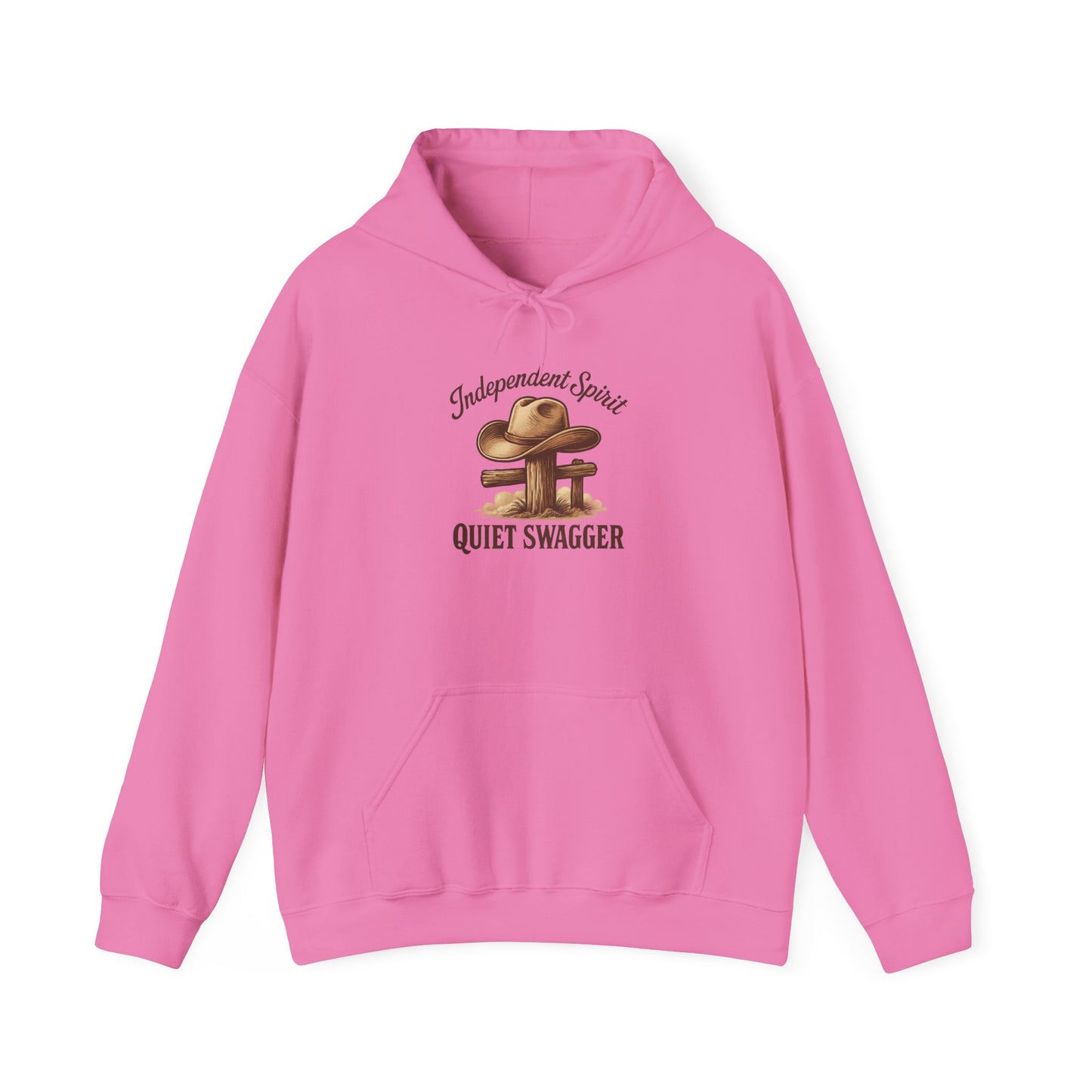 Quiet Swagger Hoodie – "Independent Spirit" Cowboy Hat Graphic Pullover