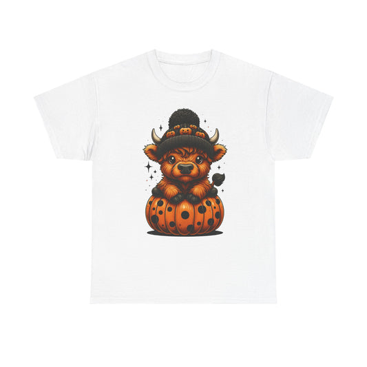 Cute Highland Cow Calf Halloween Tee