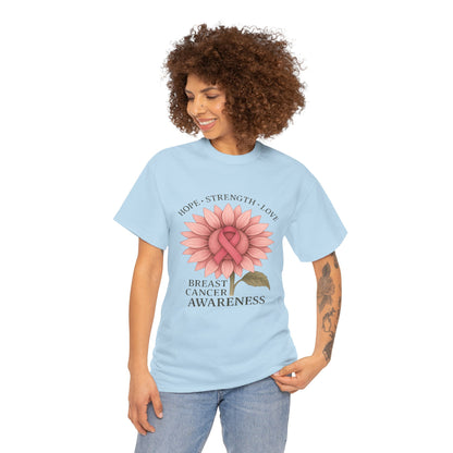 Hope Flower Breast Cancer Awareness Tee