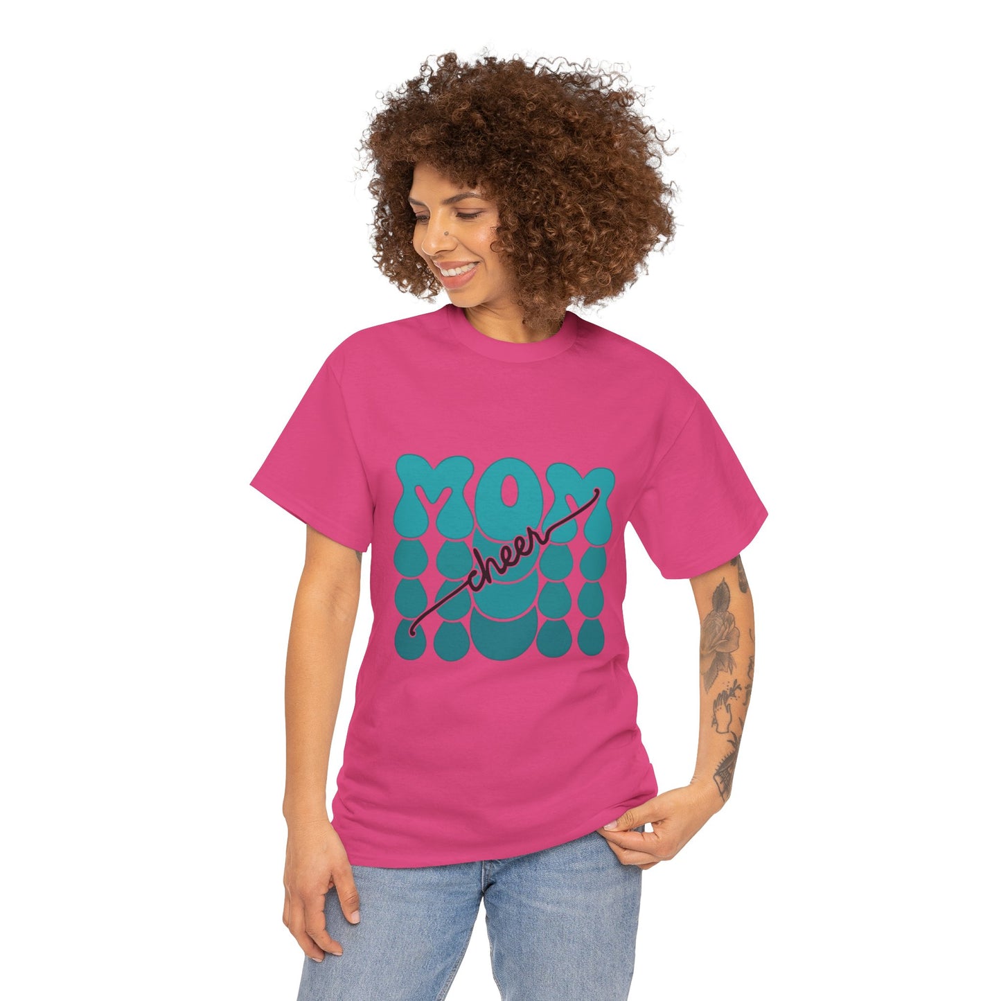 MOM Cheer – Turquoise Spirit Tee