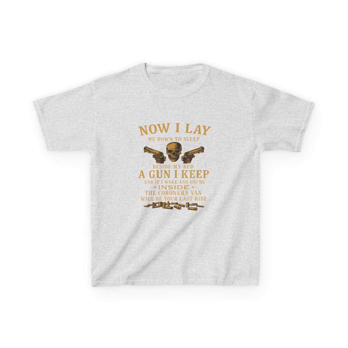 Now I Lay Me Down: Skull & Guns Kids Tee