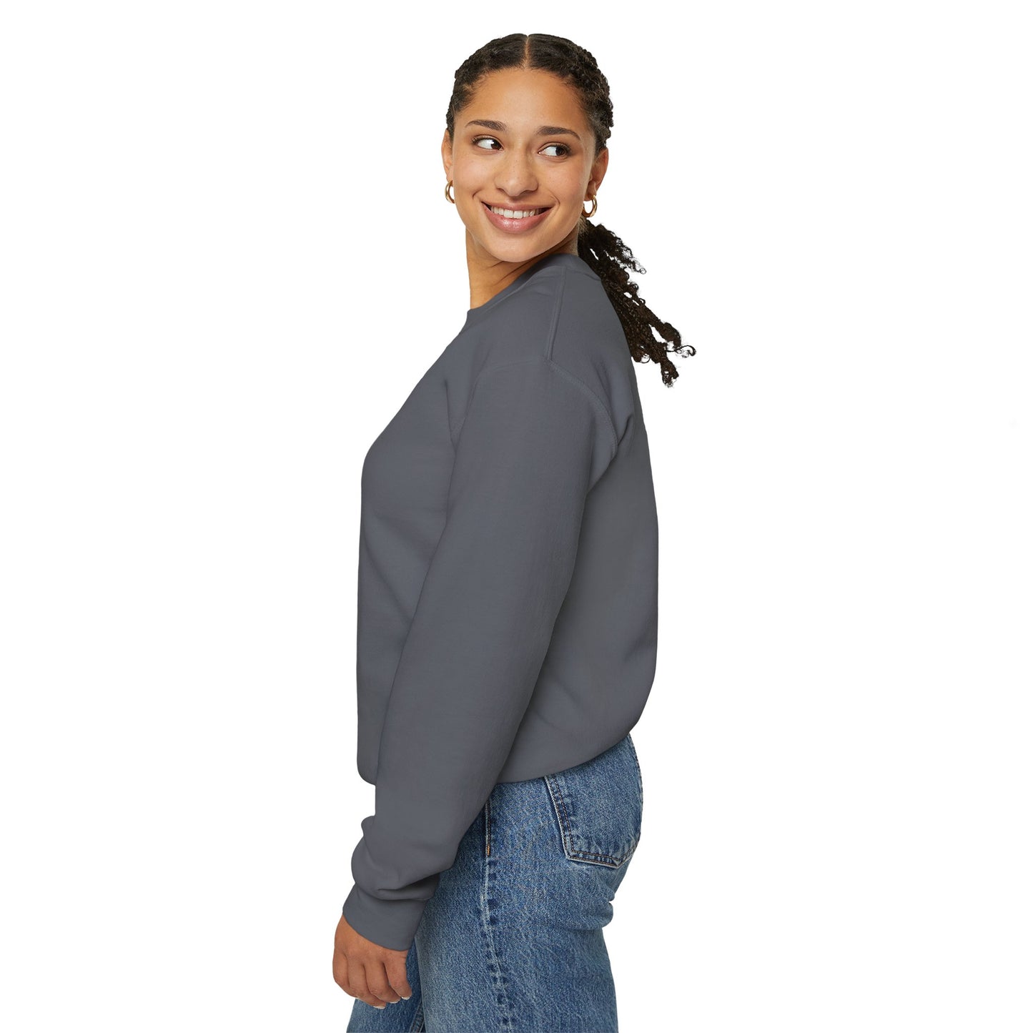 Halloween Cow Calf in Pumpkin Crewneck Sweatshirt