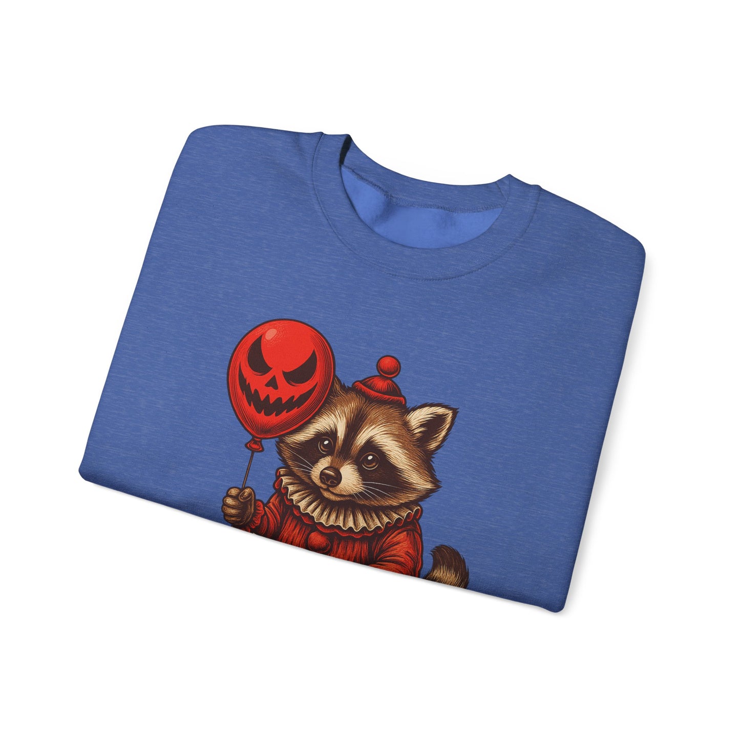 Creepy Clown Raccoon Halloween Sweatshirt