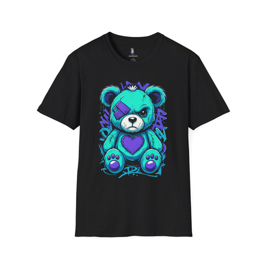 Adorable Grumpy Bear Unisex Softstyle T-Shirt | Cute Graphic Tee, Casual Wear, Gift for Animal Lovers, Birthday Present, Fun Fashion