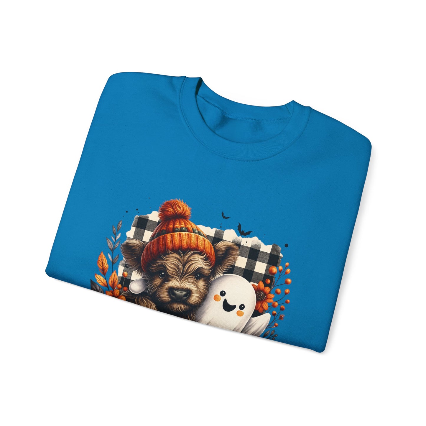 Cute Halloween Dog & Ghost Crewneck Sweatshirt