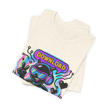 Download Now! Retro Gamer Alien T-Shirt — Neon Vaporwave Gaming Tee
