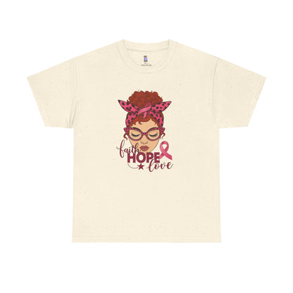Empowering Cancer Awareness Tee, Hope Love Pink Ribbon Shirt, Inspirational Unisex Tee, Gifts for Breast Cancer Awareness, Supportive [...]
