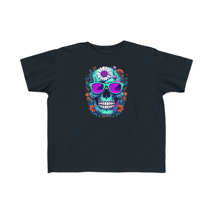 Colorful Skull Toddler Tee – Fun Kids T‑Shirt for Summer, Halloween & Vacation