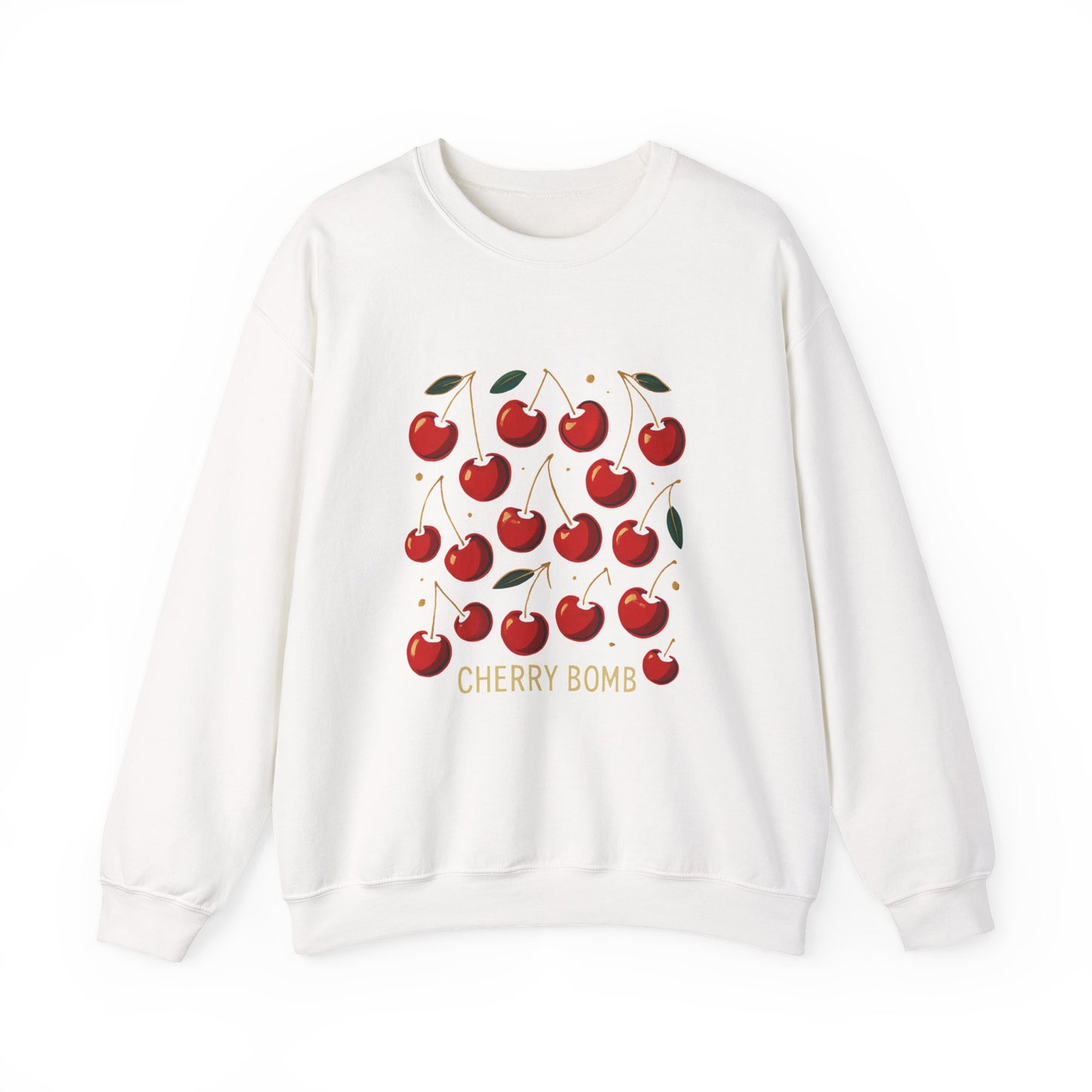Cherry Bomb Crewneck Sweatshirt — Retro Cherry Graphic Pullover