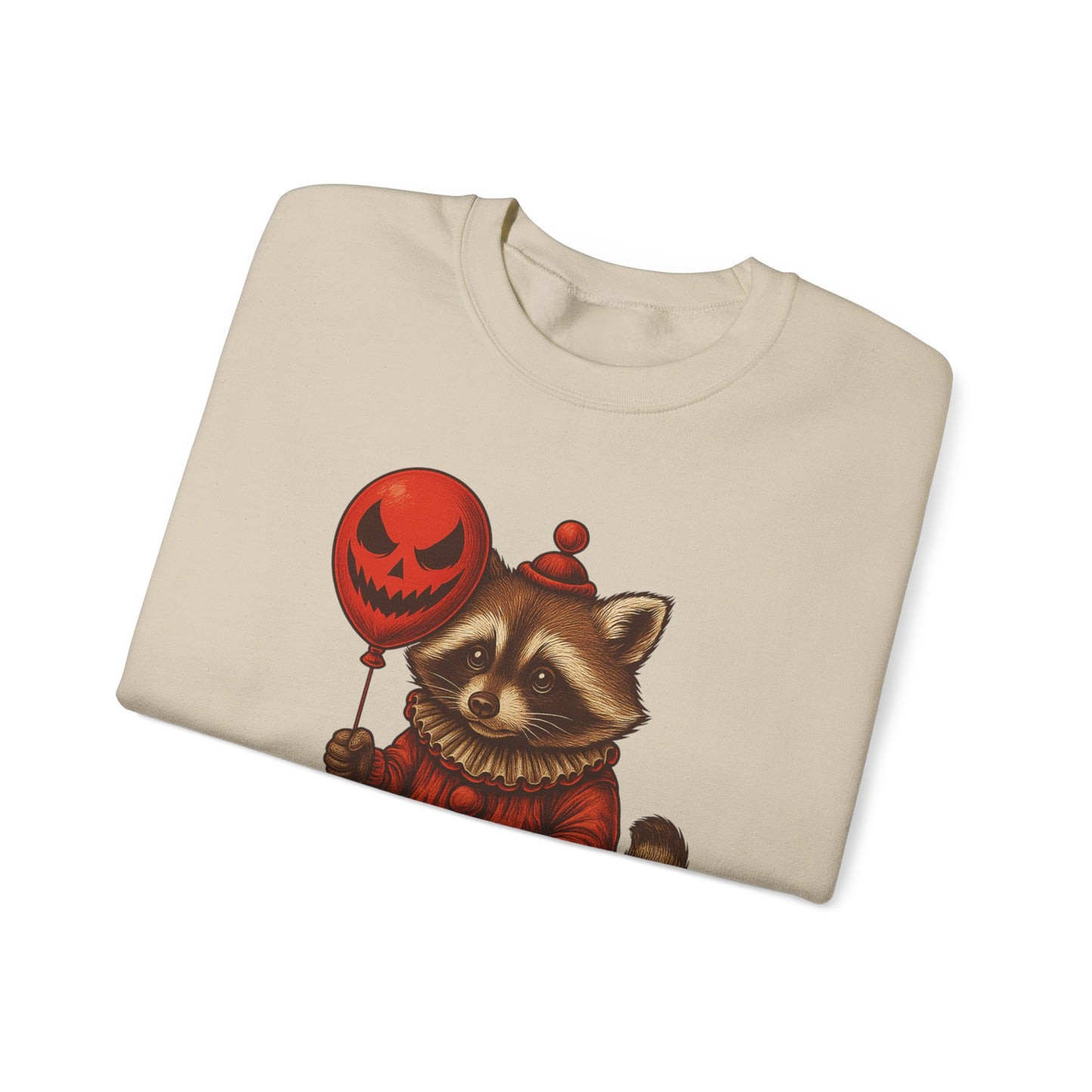 Creepy Clown Raccoon Halloween Sweatshirt