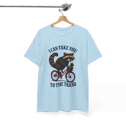 Cotton Tee Vintage Raccoon Bicycle Graphic Shirt